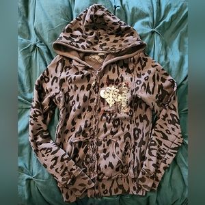 Gray Affliction zip up hoodie